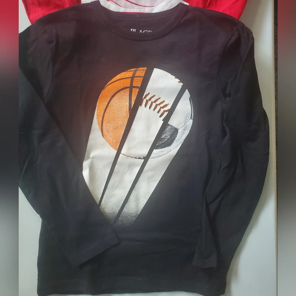 Children's Place set of 3 long sleeve sports themed tees